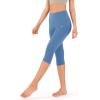 imageODODOS Womens High Waisted Yoga Capris with Pockets Tummy Control Non See Through Workout Athletic Running Capri LeggingsDream Blue