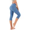 imageODODOS Womens High Waisted Yoga Capris with Pockets Tummy Control Non See Through Workout Athletic Running Capri LeggingsDream Blue