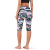 imageODODOS Womens High Waisted Yoga Capris with Pockets Tummy Control Non See Through Workout Athletic Running Capri LeggingsFine Art Wine