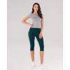 imageODODOS Womens High Waisted Yoga Capris with Pockets Tummy Control Non See Through Workout Athletic Running Capri LeggingsForest Teal