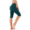 imageODODOS Womens High Waisted Yoga Capris with Pockets Tummy Control Non See Through Workout Athletic Running Capri LeggingsForest Teal