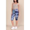 imageODODOS Womens High Waisted Yoga Capris with Pockets Tummy Control Non See Through Workout Athletic Running Capri LeggingsGraphic Purple