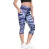 imageODODOS Womens High Waisted Yoga Capris with Pockets Tummy Control Non See Through Workout Athletic Running Capri LeggingsGraphic Purple