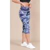 imageODODOS Womens High Waisted Yoga Capris with Pockets Tummy Control Non See Through Workout Athletic Running Capri LeggingsGraphic Purple