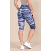 imageODODOS Womens High Waisted Yoga Capris with Pockets Tummy Control Non See Through Workout Athletic Running Capri LeggingsGraphic Purple