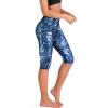 imageODODOS Womens High Waisted Yoga Capris with Pockets Tummy Control Non See Through Workout Athletic Running Capri LeggingsIndigo