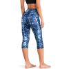 imageODODOS Womens High Waisted Yoga Capris with Pockets Tummy Control Non See Through Workout Athletic Running Capri LeggingsIndigo
