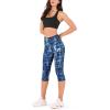 imageODODOS Womens High Waisted Yoga Capris with Pockets Tummy Control Non See Through Workout Athletic Running Capri LeggingsIndigo