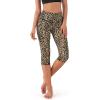 imageODODOS Womens High Waisted Yoga Capris with Pockets Tummy Control Non See Through Workout Athletic Running Capri LeggingsLeopard