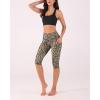 imageODODOS Womens High Waisted Yoga Capris with Pockets Tummy Control Non See Through Workout Athletic Running Capri LeggingsLeopard