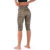 imageODODOS Womens High Waisted Yoga Capris with Pockets Tummy Control Non See Through Workout Athletic Running Capri LeggingsLeopard