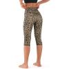 imageODODOS Womens High Waisted Yoga Capris with Pockets Tummy Control Non See Through Workout Athletic Running Capri LeggingsLeopard