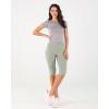imageODODOS Womens High Waisted Yoga Capris with Pockets Tummy Control Non See Through Workout Athletic Running Capri LeggingsLime Stone