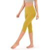 imageODODOS Womens High Waisted Yoga Capris with Pockets Tummy Control Non See Through Workout Athletic Running Capri LeggingsMango Mint