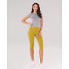 imageODODOS Womens High Waisted Yoga Capris with Pockets Tummy Control Non See Through Workout Athletic Running Capri LeggingsMango Mint