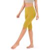 imageODODOS Womens High Waisted Yoga Capris with Pockets Tummy Control Non See Through Workout Athletic Running Capri LeggingsMango Mint