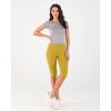 imageODODOS Womens High Waisted Yoga Capris with Pockets Tummy Control Non See Through Workout Athletic Running Capri LeggingsMango Mint