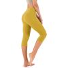 imageODODOS Womens High Waisted Yoga Capris with Pockets Tummy Control Non See Through Workout Athletic Running Capri LeggingsMango Mint