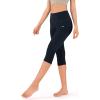 imageODODOS Womens High Waisted Yoga Capris with Pockets Tummy Control Non See Through Workout Athletic Running Capri LeggingsNavy