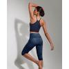 imageODODOS Womens High Waisted Yoga Capris with Pockets Tummy Control Non See Through Workout Athletic Running Capri LeggingsNavy Stone