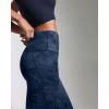 imageODODOS Womens High Waisted Yoga Capris with Pockets Tummy Control Non See Through Workout Athletic Running Capri LeggingsNavy Stone