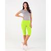 imageODODOS Womens High Waisted Yoga Capris with Pockets Tummy Control Non See Through Workout Athletic Running Capri LeggingsNeon Green