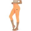 imageODODOS Womens High Waisted Yoga Capris with Pockets Tummy Control Non See Through Workout Athletic Running Capri LeggingsNeon Orange