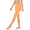 imageODODOS Womens High Waisted Yoga Capris with Pockets Tummy Control Non See Through Workout Athletic Running Capri LeggingsNeon Orange