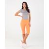 imageODODOS Womens High Waisted Yoga Capris with Pockets Tummy Control Non See Through Workout Athletic Running Capri LeggingsNeon Orange