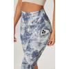 imageODODOS Womens High Waisted Yoga Capris with Pockets Tummy Control Non See Through Workout Athletic Running Capri LeggingsPurple Gray Line
