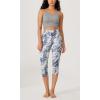 imageODODOS Womens High Waisted Yoga Capris with Pockets Tummy Control Non See Through Workout Athletic Running Capri LeggingsPurple Gray Line