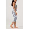 imageODODOS Womens High Waisted Yoga Capris with Pockets Tummy Control Non See Through Workout Athletic Running Capri LeggingsPurple Gray Line