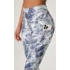 imageODODOS Womens High Waisted Yoga Capris with Pockets Tummy Control Non See Through Workout Athletic Running Capri LeggingsPurple Gray Line