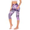 imageODODOS Womens High Waisted Yoga Capris with Pockets Tummy Control Non See Through Workout Athletic Running Capri LeggingsSketched Chevron