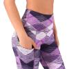 imageODODOS Womens High Waisted Yoga Capris with Pockets Tummy Control Non See Through Workout Athletic Running Capri LeggingsSketched Chevron