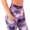 imageODODOS Womens High Waisted Yoga Capris with Pockets Tummy Control Non See Through Workout Athletic Running Capri LeggingsSketched Chevron