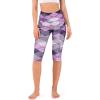 imageODODOS Womens High Waisted Yoga Capris with Pockets Tummy Control Non See Through Workout Athletic Running Capri LeggingsSketched Chevron