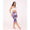 imageODODOS Womens High Waisted Yoga Capris with Pockets Tummy Control Non See Through Workout Athletic Running Capri LeggingsSketched Chevron