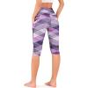 imageODODOS Womens High Waisted Yoga Capris with Pockets Tummy Control Non See Through Workout Athletic Running Capri LeggingsSketched Chevron