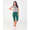 imageODODOS Womens High Waisted Yoga Capris with Pockets Tummy Control Non See Through Workout Athletic Running Capri LeggingsStorm Teal