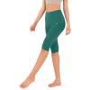 imageODODOS Womens High Waisted Yoga Capris with Pockets Tummy Control Non See Through Workout Athletic Running Capri LeggingsStorm Teal
