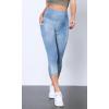 imageODODOS Womens High Waisted Yoga Capris with Pockets Tummy Control Non See Through Workout Athletic Running Capri LeggingsTie Dye Blue
