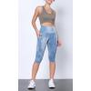 imageODODOS Womens High Waisted Yoga Capris with Pockets Tummy Control Non See Through Workout Athletic Running Capri LeggingsTie Dye Blue