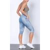 imageODODOS Womens High Waisted Yoga Capris with Pockets Tummy Control Non See Through Workout Athletic Running Capri LeggingsTie Dye Blue