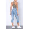 imageODODOS Womens High Waisted Yoga Capris with Pockets Tummy Control Non See Through Workout Athletic Running Capri LeggingsTie Dye Blue