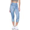 imageODODOS Womens High Waisted Yoga Capris with Pockets Tummy Control Non See Through Workout Athletic Running Capri LeggingsTie Dye Blue