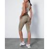 imageODODOS Womens High Waisted Yoga Capris with Pockets Tummy Control Non See Through Workout Athletic Running Capri LeggingsTie Dye Dark Beige