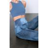 imageODODOS Womens High Waisted Yoga Capris with Pockets Tummy Control Non See Through Workout Athletic Running Capri LeggingsTie Dye Naval Blue
