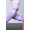 imageODODOS Womens High Waisted Yoga Capris with Pockets Tummy Control Non See Through Workout Athletic Running Capri LeggingsTie Dye Purple