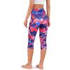 imageODODOS Womens High Waisted Yoga Capris with Pockets Tummy Control Non See Through Workout Athletic Running Capri LeggingsTriangle